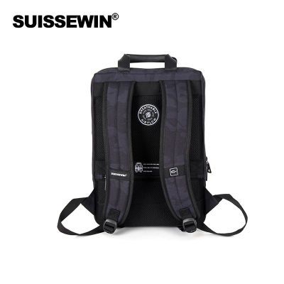 SUISSEWIN 瑞士双肩包男大容量商务外出差旅行电脑背包