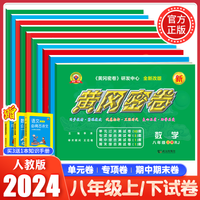 2024新黄冈密卷八年级上下册全套试卷人教版初二上下册必刷练习题