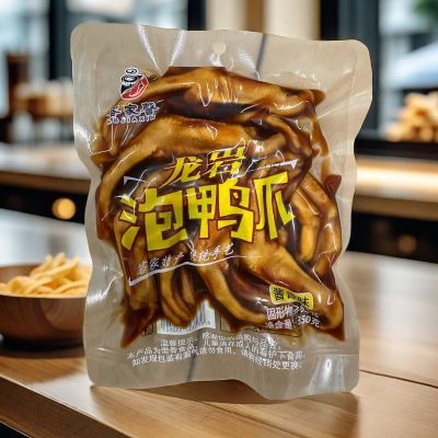 客家馨龙岩泡鸭爪酱香味350g即食网红奶茶店同款休闲冷藏真空袋装