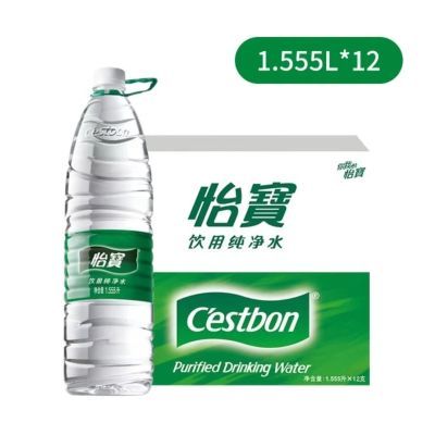 怡宝纯净水1.55L *12瓶整箱宿舍露营家庭饮用水