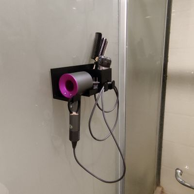 电吹风机置物架免打孔卫生间电吹风厕所浴室多功能风筒收纳神器