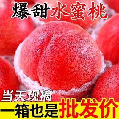 【当天现摘】爆甜水蜜桃新鲜当季水果桃子时令大果一整箱批发毛桃