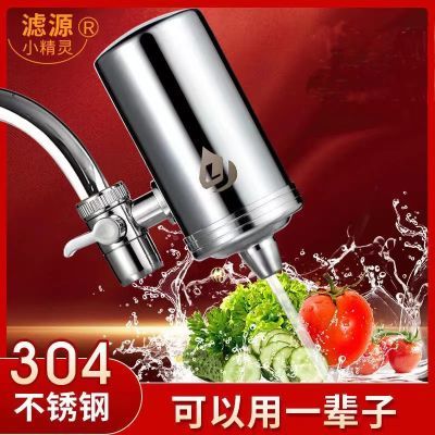 304不锈钢家用水龙头净水器厨房简易过滤器陶瓷滤芯净化器可拆洗【9月2日发完】