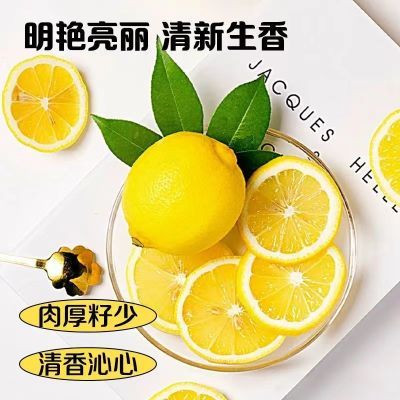 【新鲜柠檬】杰克船长四川正宗安岳黄柠檬5斤装当季多汁新鲜水果