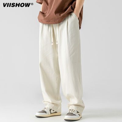 VIISHOW美式oversize休闲裤男直筒运动潮牌裤子高
