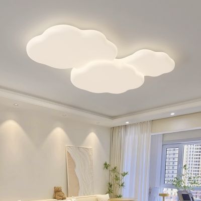 客厅灯现代简约奶油风温馨卧室灯造型护眼语音云朵大厅吸顶灯