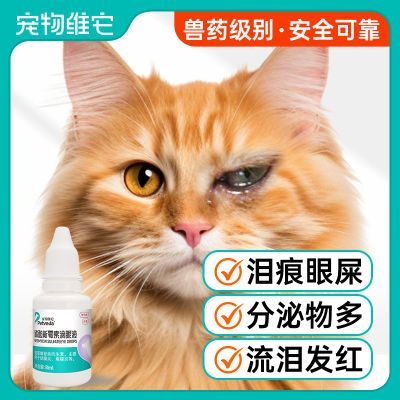 狗狗猫咪泪痕清洁流泪消炎止痒杀菌滴眼液宠物眼部结膜炎眼药水