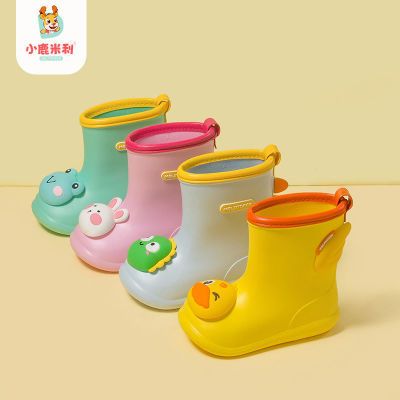 儿童雨鞋男宝宝女宝防滑可爱婴儿轻便加防水中小童幼儿外穿水鞋