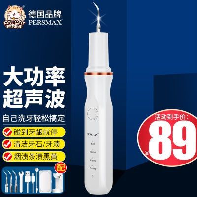 胖猫超声波洁牙器洗牙结石去除器清洁牙齿神器清理烟渍黑牙垢工具