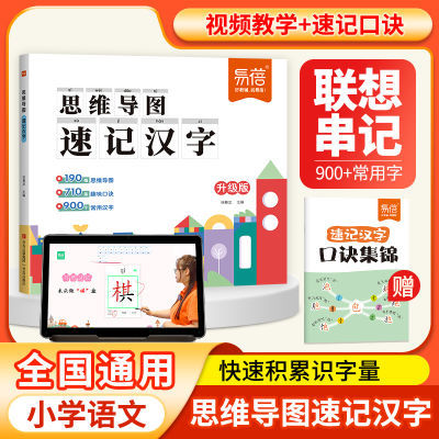 小学生语文认识汉字偏旁部首结构思维导图快速记汉字识字练习本