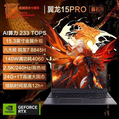 ڲе 15Pro R7-8845H RTX4060 24+1T 2.5K 240hz 6199Ԫ