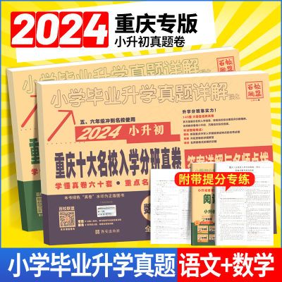 重庆十大名校入学分班真卷语文数学冲刺总复习资料分班专项训练