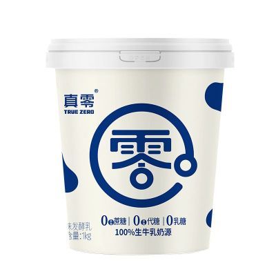 【顺丰包邮】真零酸奶0添加蔗糖1kg*1桶早餐代餐酸奶碗整箱