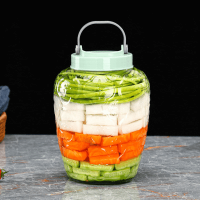 玻璃密封罐食品级腌制家用泡菜坛玻璃瓶加厚咸菜储物罐透明罐子
