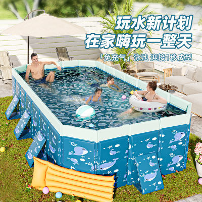 吱哩吱哩免充气游泳池可折叠儿童泳池婴儿成人家用戏水池加厚耐磨