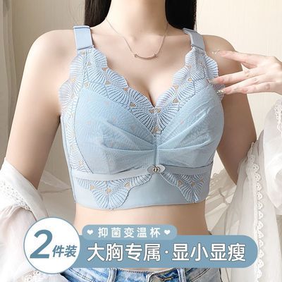 调整型内衣女大胸显小胸聚拢上托防下垂显瘦收副乳无钢圈薄款胸罩