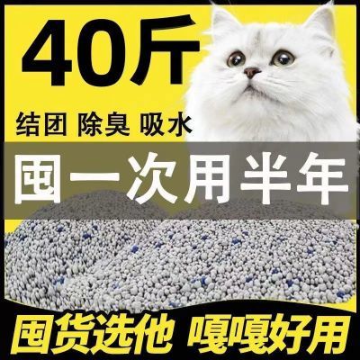 猫砂除臭10斤40斤10kg室内去尿味大颗粒吸水一件批发低尘宠物用品