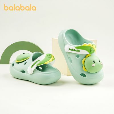 巴拉巴拉女童洞洞鞋夏季小童宝宝软底防滑新款卡通可爱包头凉拖鞋