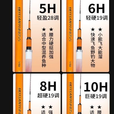 白小橙橙小白橙鱼竿钓鱼竿碳素超轻大物28超硬19长节钓竿手竿鲤鱼