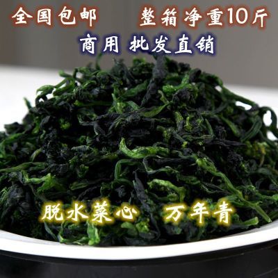 新鲜烘干脱水菜心万年青新货青菜干整箱净重10斤批发包邮