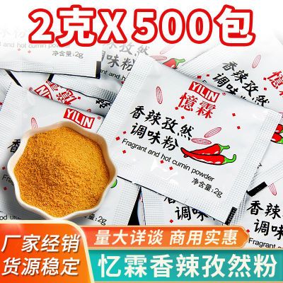 忆霖香辣孜然调味粉2g*500小包 烧烤烤肉炸鸡腿鸡翅连锁店撒粉料