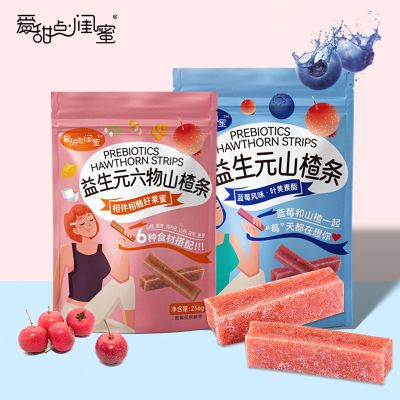 益生元山楂条256gx2 独立小包装零食网红健康儿童 独立包