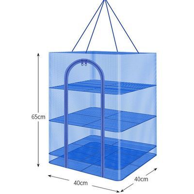 折叠晒鱼网防蝇笼晒干网晾晒鱼干晒肉菜网架干货家用食物神器大号