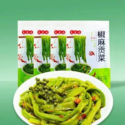 椒麻贡菜下饭菜爽口大容量拍一发四合计600g限时促销低脂即食