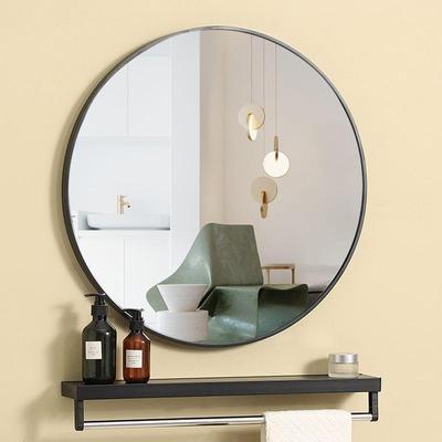 浴室镜圆镜圆形自粘壁挂免打孔厕所化妆镜梳妆台卫生间酒店卫浴镜
