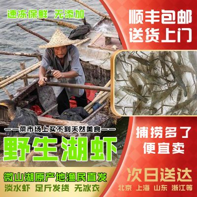 【渔民直发】野生湖虾青虾微山湖河虾鲜活冰鲜顺丰冷冻整箱商用