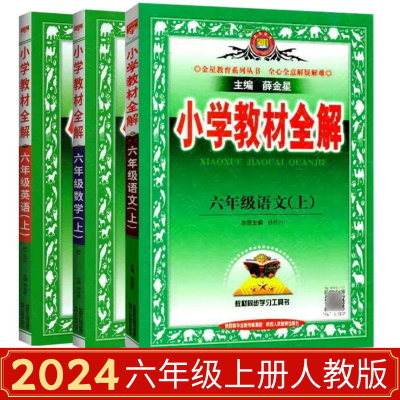 2024教材全解六年级上册人教版语文数学英语6上人教版全解