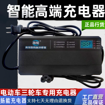 数字显示脉冲修复充电器扬能充电器电动车原装电瓶车48v6072v电车