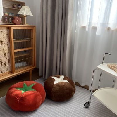 ins创意香菇番茄抱枕客厅沙发靠垫房间装饰摆件床上背靠垫飘窗