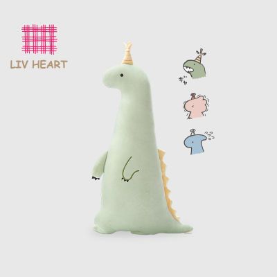 LIVHEART恐龙娃娃玩偶床上睡觉抱枕猪公仔毛绒玩具玩偶生日礼物