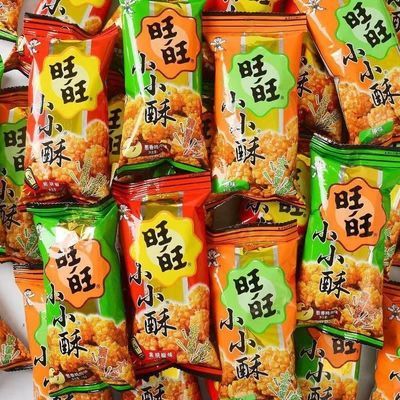 旺旺小小酥60克整箱批发葱香黑胡椒原味休闲儿童膨化零食小吃