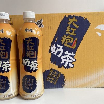 特价清仓康师傅大红袍奶茶500ml炼乳经典瓶装茶饮料一整箱批发