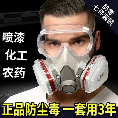 防毒面具防核辐射6200防尘面罩粉尘喷漆电焊农药火山毛娘用全面罩优惠商品图片