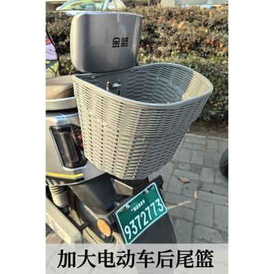 电动车后置车筐电动机车后尾挂篮置物神器车篓后用靠背菜篮子