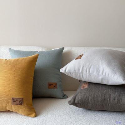 新款小众蜂抱枕长枕卧室简仿麻麦穗纹理小蜜约纯色枕套沙发靠背垫