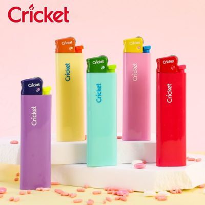 2024新款cricket草蜢马卡龙色一次性打火机砂轮滑轮火石耐用定制