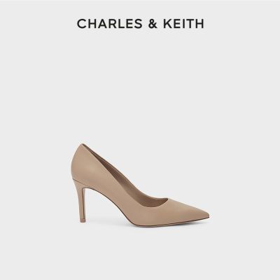 CHARLES&KEITH女士简约通勤尖头高跟单鞋CK1-60280245-1