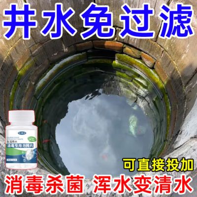 免过滤】生活用水消毒泡腾片户外用水井水消毒片净化水质杀菌除臭