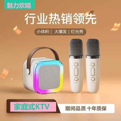 音响蓝牙迷你KTV话筒音响一体家庭无线便携套装蓝牙音箱唱歌智