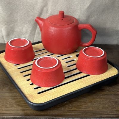 小套功夫茶具套装家用会客小型整套泡茶壶茶杯碗小茶托盘简约茶台