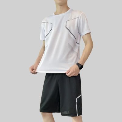 【限时优惠】运动T恤男速干衣短袖跑步套装夏季薄款健身训练上衣