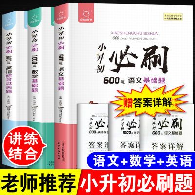 小升初2024复习资料语文数学英语必刷题六年级学生毕业复习人教版