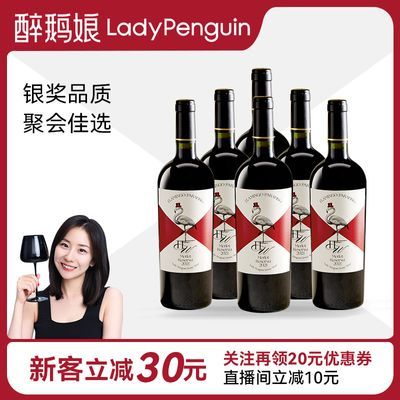 醉鹅娘 招牌红鸟智利梅洛干红葡萄酒高档女士红酒750ml  原瓶进口