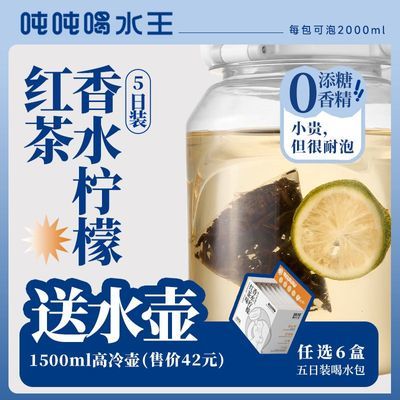 吨吨喝水王-2盒|5日装香水柠檬红茶无香精泡2升冷泡茶女生礼物vc