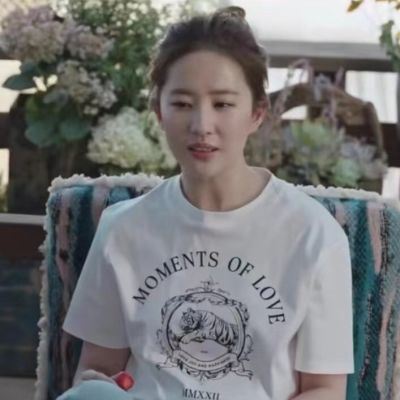 刘亦菲明星同款T恤2023夏季新款纯棉情侣卡上衣短袖白色女t恤短袖