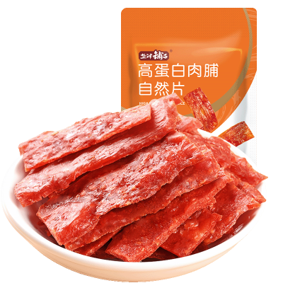 盐津铺子高蛋白肉脯自然片零食小吃猪肉铺休闲食品手撕肉片干l